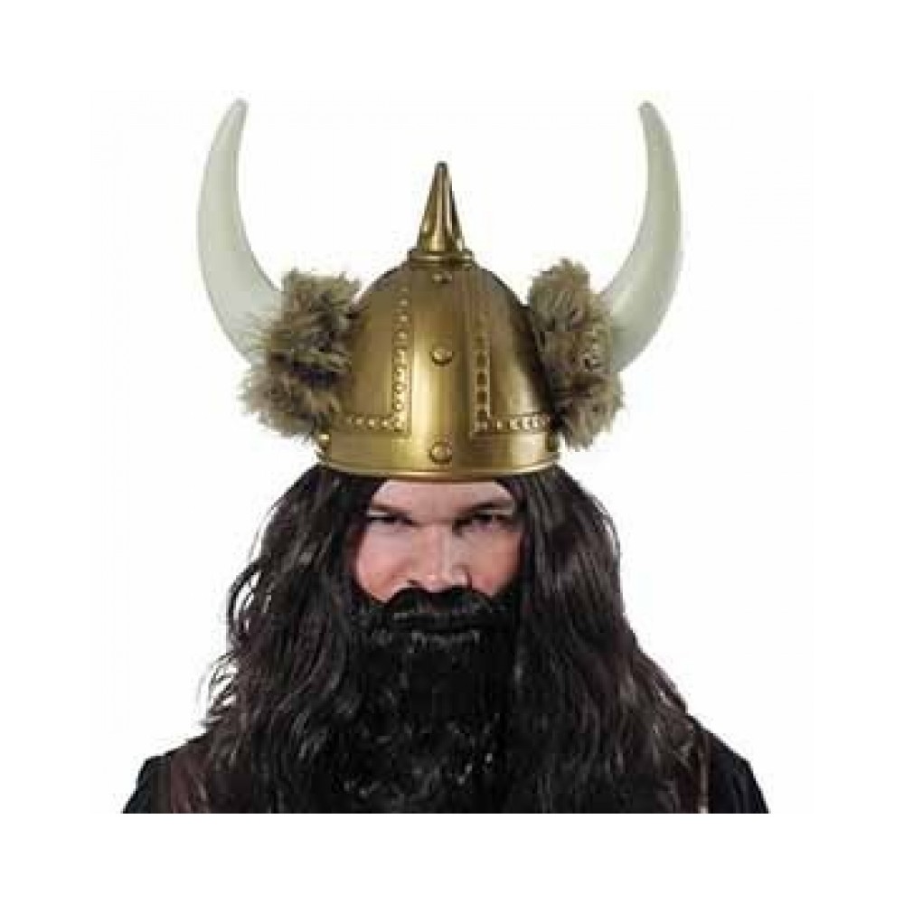 Hat Viking Deluxe Adult with Horn Hair