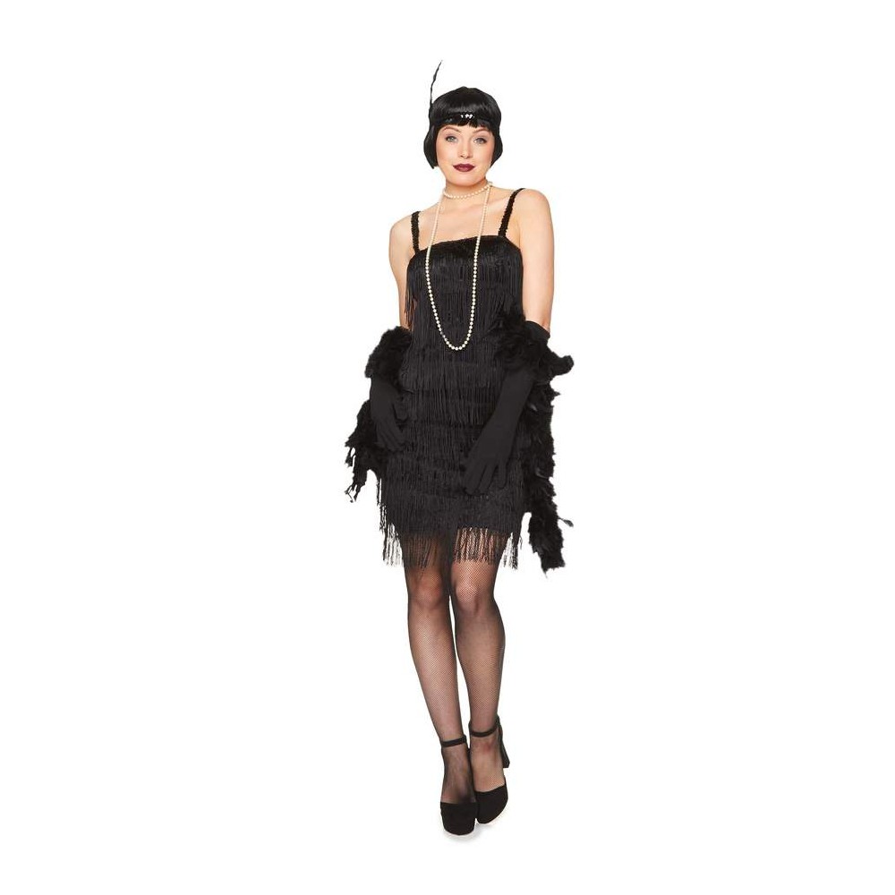 Costume Adult Flapper Black L 1900