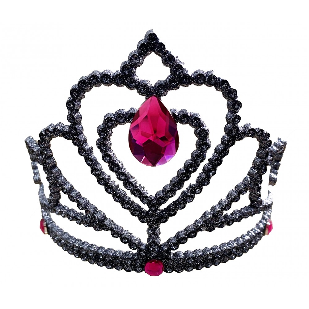 Tiara Black With Pink Gems