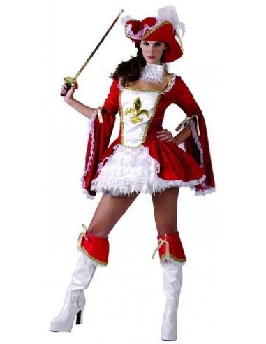 Costume Adult Musketeer Female Red SM