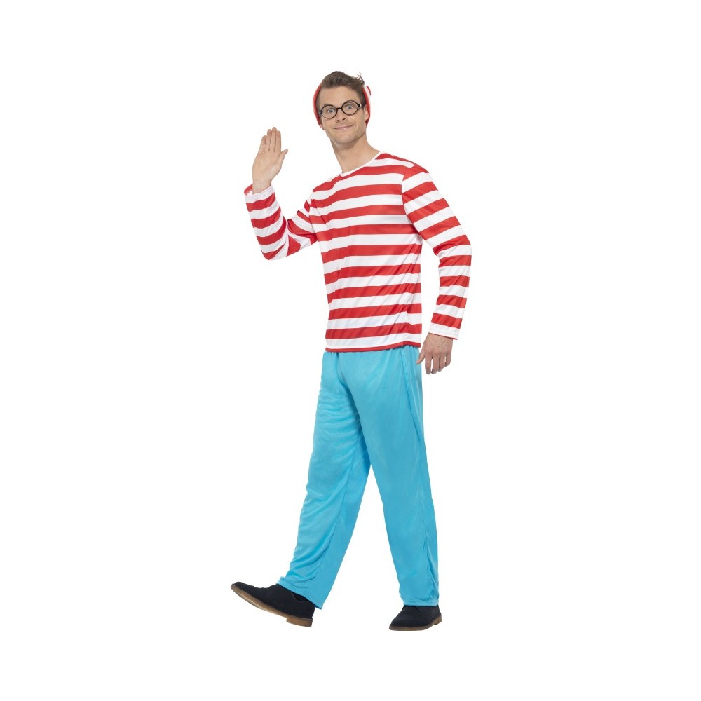 Costume Adult Where's Wally Licensed L